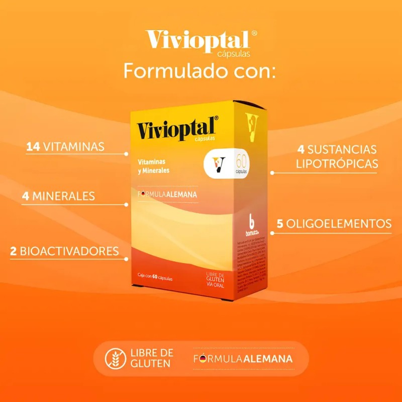 Vivioptal Vitaminas y Minerales 60 Cápsulas