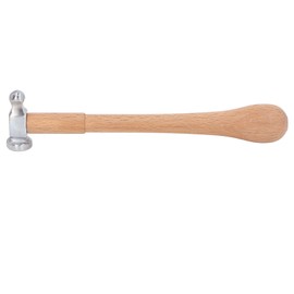 Mini Hammer High Carbon Steel Round Head Ergonomic Wooden Handle Ball Peen Hammer for Goldsmithing Jewelry Making