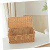 Alipis Imitation Rattan Organizer with Open Slots for Efficient Cable