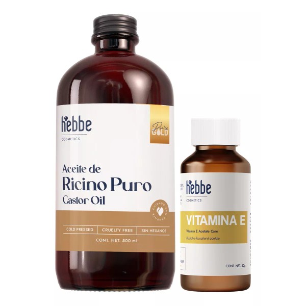 Hebbe Cosmetics CCB3 TTM8 Kit Aceite De Ricino 500ml +