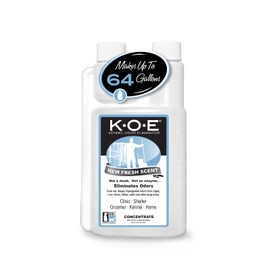 Odorcide K.O.E Kennel Odor Eliminator Concentrate – For Cages, Runs & More – For Home & Kennel w/Safe, Non-Enzymatic Formula (Fresh Scent, 16 oz)