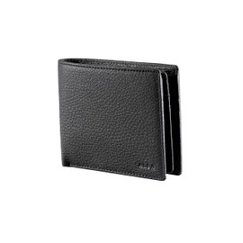 Alba AirTag Compatible Bifold Leather Wallet For Men II Handmade II Minimalist II RFID Protected (Black)