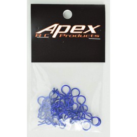 Apex RC Products Blue 1/10 Large Bent RC Anodized Body Clips - 25pcs #4031BL