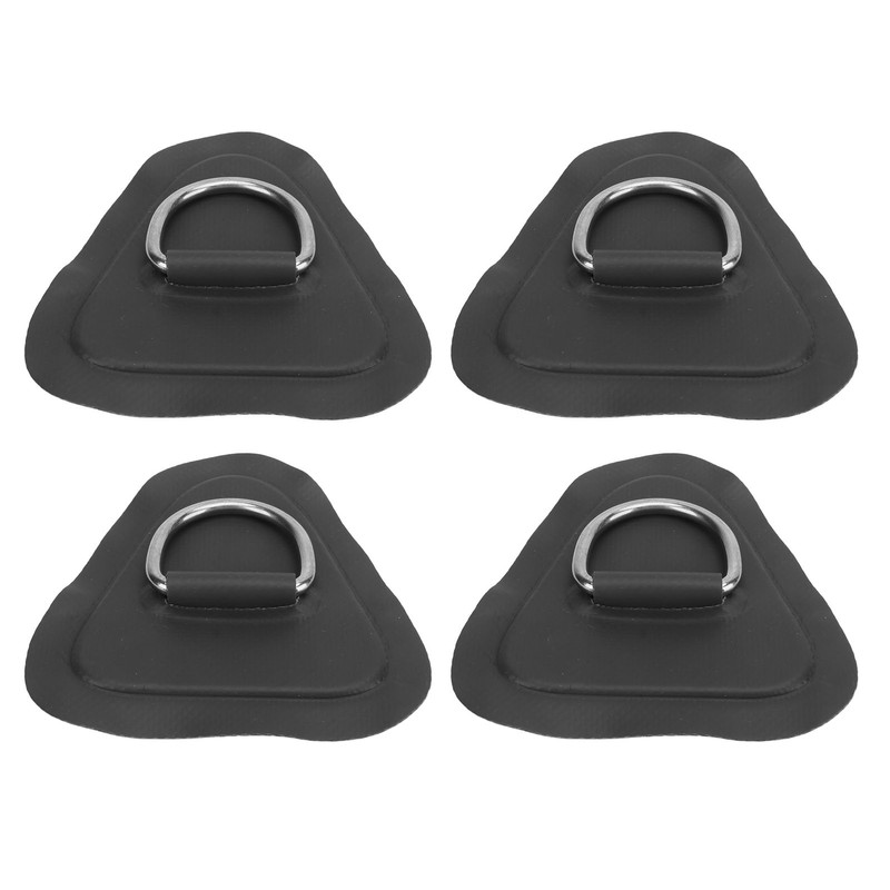 4 Pcs D Ring Patch Stainless Steel D Ring Pad