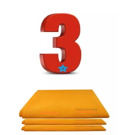Shammy Original German Shammy Towels Super Absorbent Cloth 27 x 20 colcha 3,6,12 cloths - 3 Towels