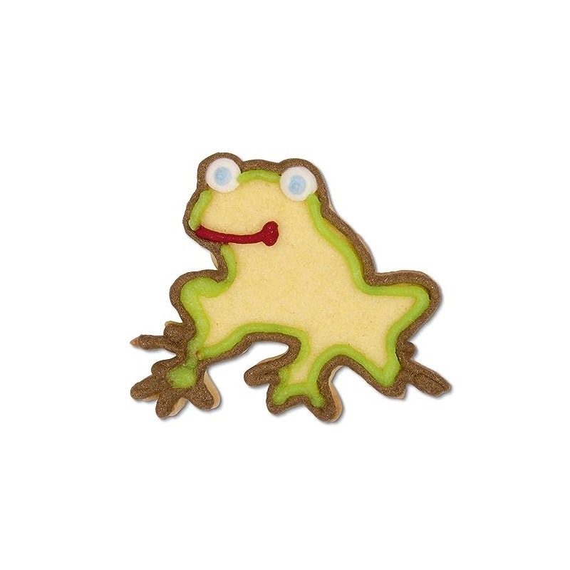 Staedter Frog Shape Cookie Cutter, Silver, 7 cm