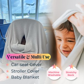 Breathable Nursing Cover Up for Breastfeeding - Privacy Nursing Covers - Newborn Essentials Must Haves - Improved Ponchy by Gold Mamas - Sand