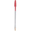 BIC Cristal Stic Ballpoint Pen, 1.0mm, Medium Point, Red Ink,