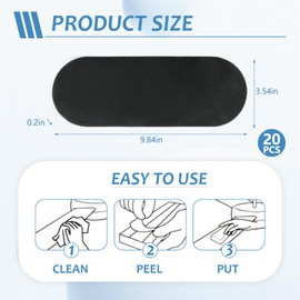 20 PCS Ceiling Fan Filters for Blades, Barnacle Air Filter Ceiling Fan, Activated Carbon Is Easy to Stick, Removes Odors, Reduces Dust, Pollen, Pet Dander, for Bedrooms, Living Rooms, Offices