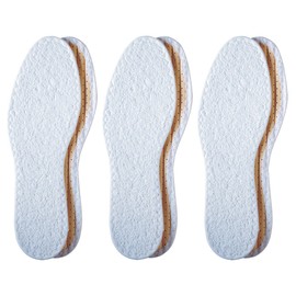 Pedag Summer | Terry Cotton Sockless Insoles | Barefoot Inserts | Handmade in Germany | Absorbs Sweat & Controls Odor | Ideal for Wear Without Socks | Washable | US Men 10/ EU 43 | White | 3 Pair
