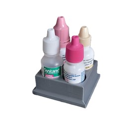 Znet3D Eye Drop Bottles Organizer & Storage – 4-Slot Holder (Silver)