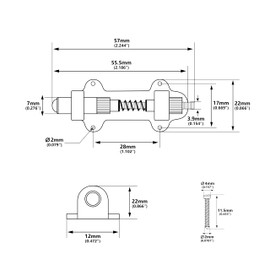 Banworks Brass Tremolo Stabilizer Tremolo Arming Adjuster Electric Guitar Tremolo Bridge Stopper Stabilizer for Electric Guitar Tremolo Systems JT/WDXT-01