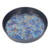Small Tea Tray Complex Pattern Round Alloy Decorative Tea Serving