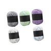 Ciieeo 5rolls Gradient Cotton Yarn Knitting and Crochet Thread for
