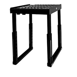 Piffny Locker Organizer Shelf， Adjustable Width and Height, Stackable, Ideal Locker Shelf for School, Office, Gym Lockers, or Even Kitchen Cabinets & Under Sink Organization (Black)