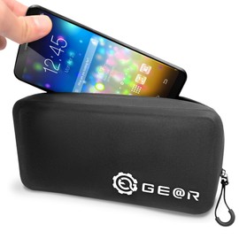 Geartle Cycle Pouch, No More Ziplock, Waterproof Pouch, Smartphone Pouch, Road Bike, Black, Bicycle Emergency Contact Card, Waterproof Zipper, Cashless Wallet