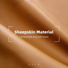 XYJG Lambskin Leather Shoulder Strap Pad for Designer Trendy Bags,Detachable Replacement Pressure Relief Cover for Women Tote Bag Handbag Purse Backpack【Beeswax,Gold Studs】