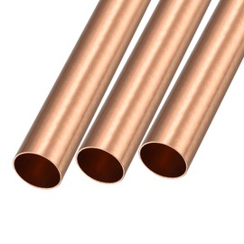 METALLIXITY Copper Pipe (22 mm OD x 1 mm Wall D x 100 mm L) Pack of 3 Straight Hoses - for Home Furniture Machines DIY Crafts