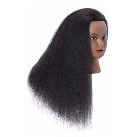 Pwwdada Maniqui Cabeza Cabello Natural 2# Negro 40 Cm Pwwdada
