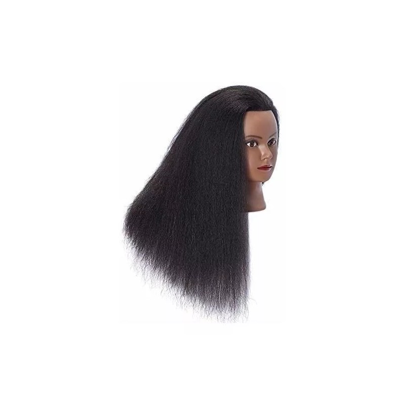 Pwwdada Maniqui Cabeza Cabello Natural 2# Negro 40 Cm Pwwdada