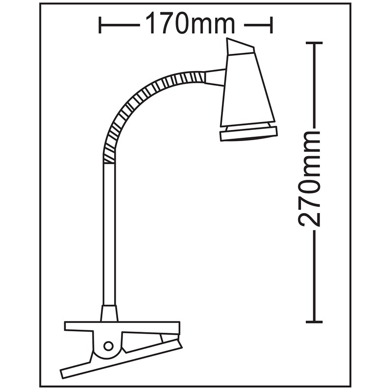 Trango 6613 LED Clamp Light, Table Lamp, Reading Light, Clip