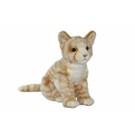 Sitting Ginger Tabby Kitten Plush Soft Toy by Hansa 7226 25cm