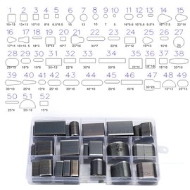 52 Shape Style Hollow Punch Cutter Tool, Leather Cutting Tools with Manual, Shapes Leather Punch Tool Set Hole Hollow Punch Cutter, Leather Craft Tools Kit for Handmade DIY Leather Craft