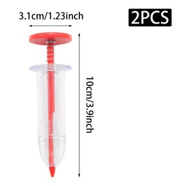 Yinluluna 2PCS Mini Sowing Seed Dispenser, Small Seed Spreader Handheld, Mini Garden Spreader for Grass, Spinach, Carrot and Lettuce Seeds (Red)