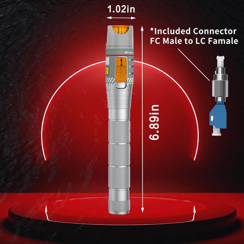 Fiber Visual Fault Locator with FC/LC Adapter Kit, VFL Include