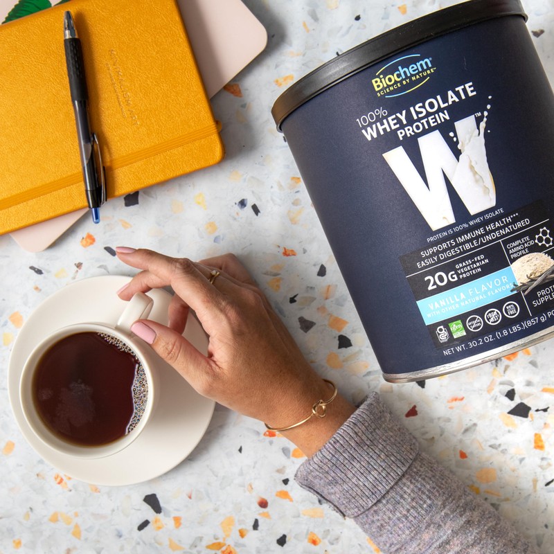 Biochem Biochem Whey Protein Isolate Powder - Vanilla Flavor, 20