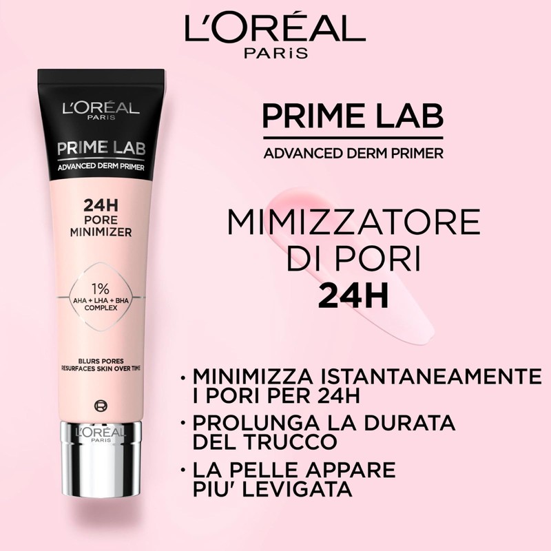 L'Oréal Paris Prime Lab Primer Poren-Minimizer, 24 Stunden, Make-up-Basis für