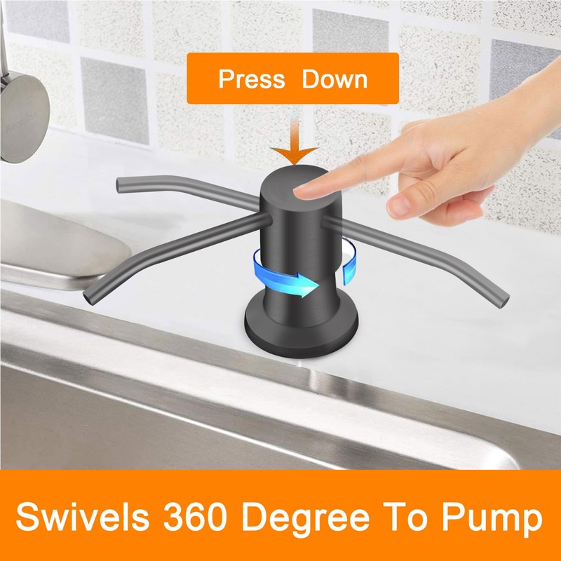 Sink Soap Dispenser, Kichen Sink Soap Dispenser, 47" Extension Tube