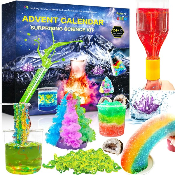 Uscan Science Advent Calendar 2024 for Kids, Fun Christmas Advent