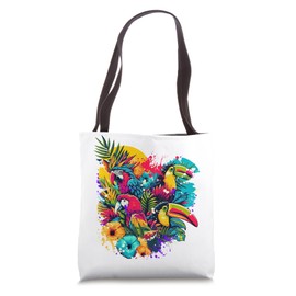 Tropical Birds Parrot Toucans Jungle Colourful Toucan Tote Bag