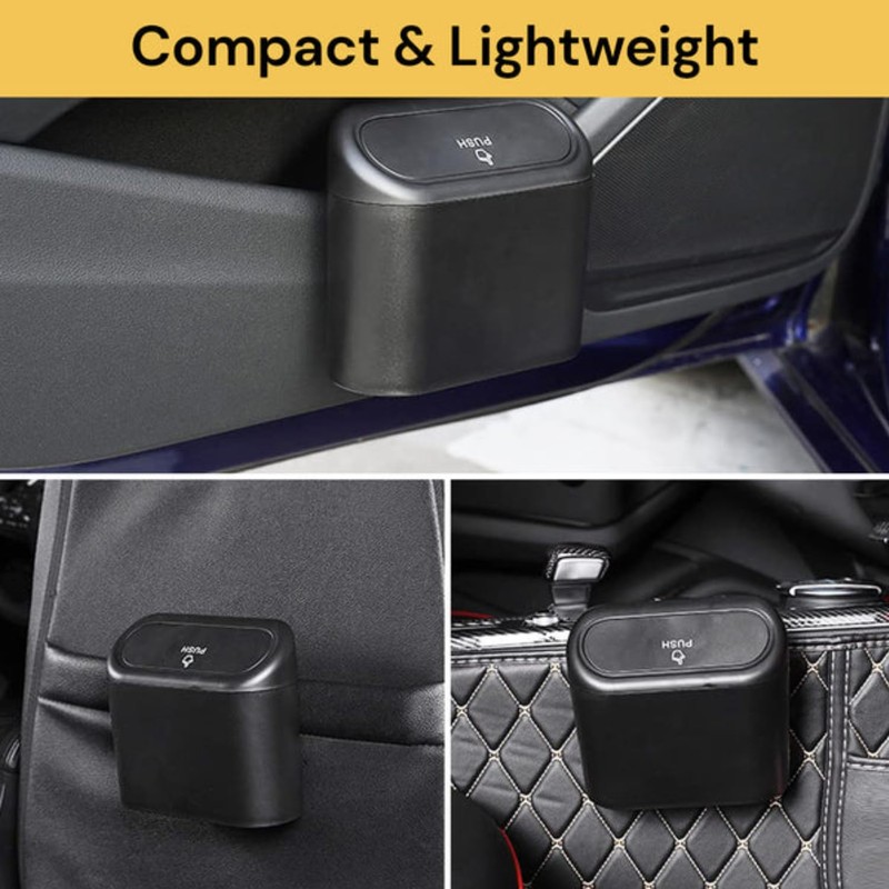 EZONEDEAL Car Trash Can with Lid, Portable Hanging Mini Car