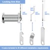 Cabinet Locks with Keys, Keyed Alike Cam Lock, 1-3/8'' Long,