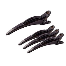 Dakar Dolphin Clip - Never Miss Your Hair [Pure Black, Pack of 4]