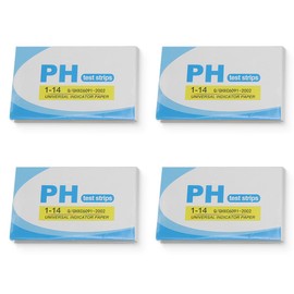 4 Litmus Paper, Litmus Paper Test Strips, Litmus Paper with a pH Value Range 1-14, pH Test Strips, Pack of 80 Test Strips