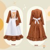 Meland Pioneer Dress for Girls - Colonial Floral Costume with