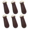sourcing map 6pcs Zipper Pull 1.57-in Leather Zipper Head Handle