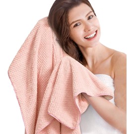 YUAB Envoltura de Toalla para el Cabello - Toalla de Microfibra Grande para el Cabello - 41x27.5in Anti-Frizz Envoltura de Ducha de Secado rápido Turbante para el Cabello Toalla de baño para Cabello