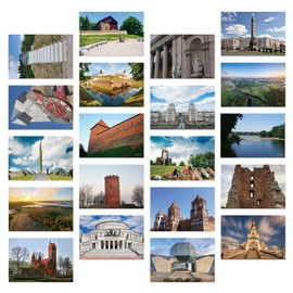Dear Mapper Belarus Vintage Landscape Postcards Pack 20pc/Set Postcards From Around The World Greeting Cards for Business World Travel Postcard for Mailing Decor Gift