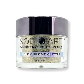 Sofi-Art Holographic Chrome Nail Glitter - Holo Yellow #GLS015-1 oz