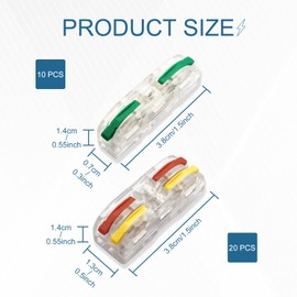 RYHHH Wire Connectors, 30pcs Electrical Connectors Quick Dual Wire Terminal Block, Safe And Stable, Fast And Convenient, Suitable For Various Diy Wiring, Household Small Appliances And Lighting Wiring