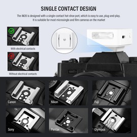 Godox iM20 Mini Flash 5 Power Levels 440 Full-Power IM 20 Small Camera Flashes Speedlite for Canon/Fuji/Sony zve10/Sony zv1/Nikon/Panasonic Olympus Pentax/3S Recycle (Godox iM20 White)