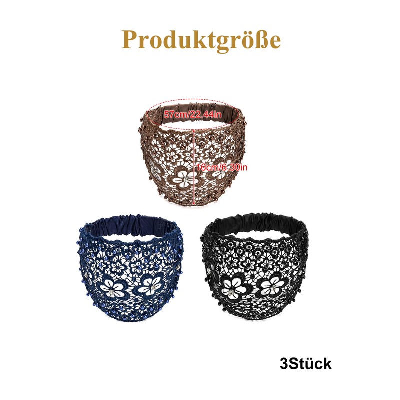 Women's Hair Band with Flower Hole Pattern, Thin Headband for