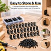 L-Shaped Corner Brackets for Wood Furniture – Black Stainless Steel