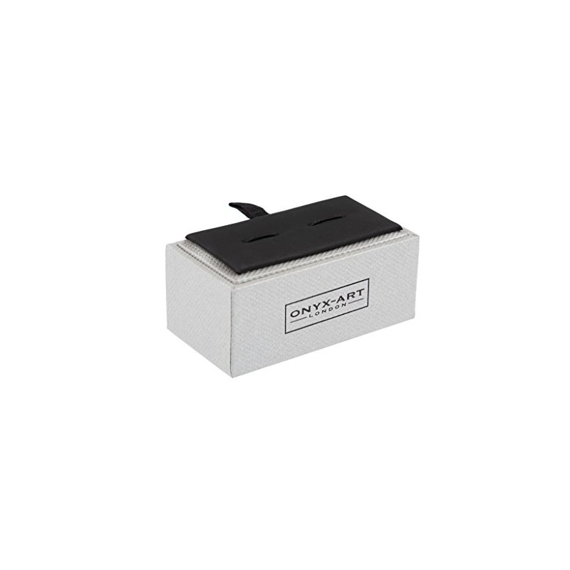 Square Shaped Musical Note Cufflinks - Music Notes in Onyx