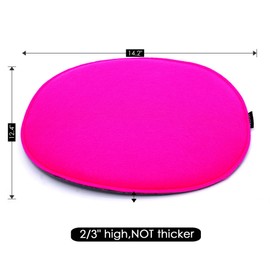 Welaxy Felt Chair Pads seat Cushion DSW Plastic Chairs Pads 2-Piece Oval Shape (Hot Pink + Gray)