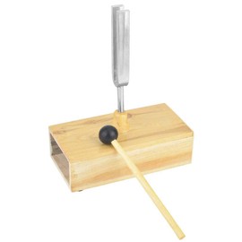 440HZ Tuning Fork Virbration Experimental Instrument with Wood Resonator Box + Knockerd Tuning Fork